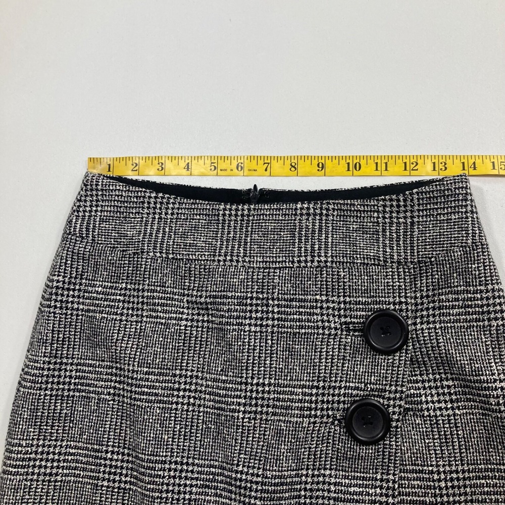 Body By Victoria Womens Skirt 2 Black Plaid Wool Blend Academia Gothic Vixen - Picture 12 of 14